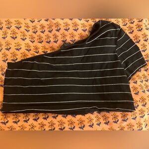 The range cropped one shoulder striped top